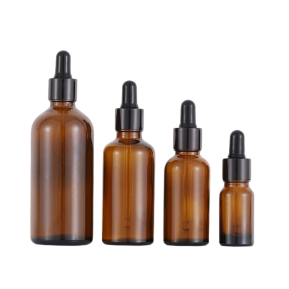スポイト(茶) | 黒キャップ | 10ml 30ml 50ml 100ml