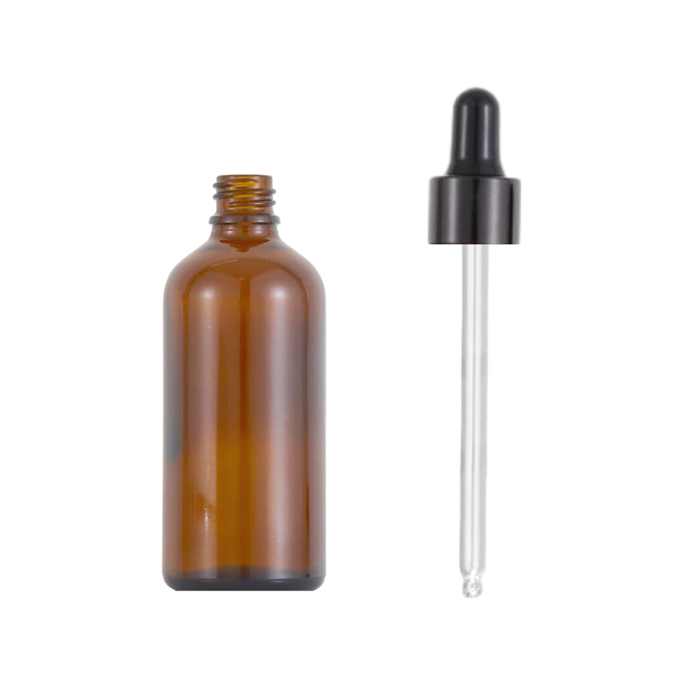 スポイト(茶) | 黒キャップ | 10ml 30ml 50ml 100ml