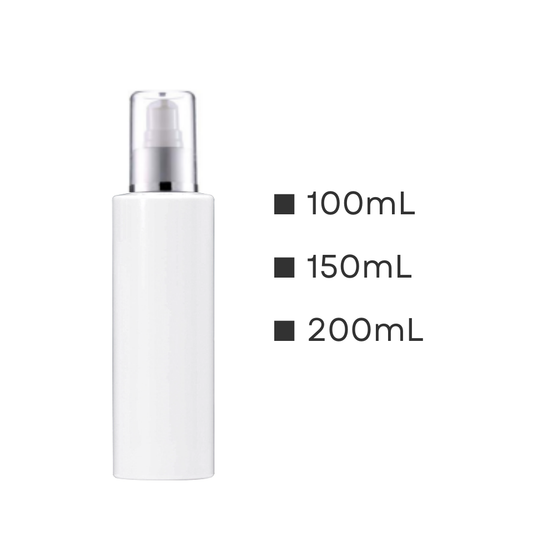 ボトル(白) | マット銀ポンプ | 100mL 150mL 200mL