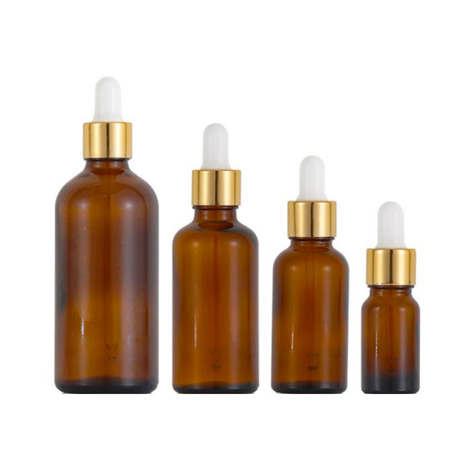 スポイト(茶) | 金キャップ | 10ml 30ml 50ml 100ml